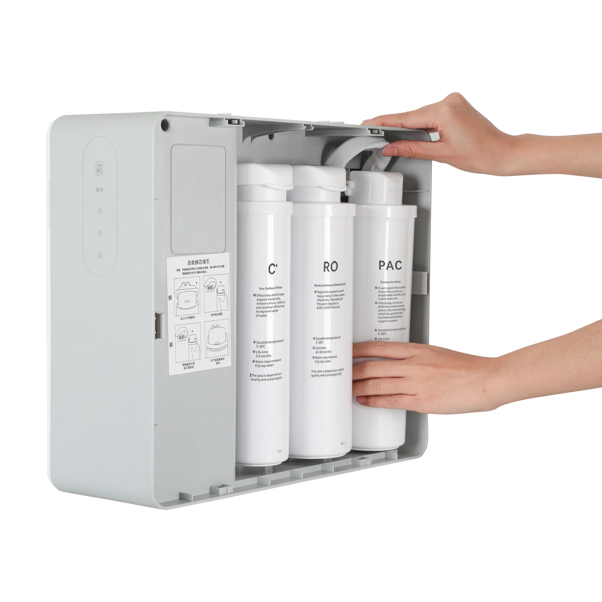 Factory OEM ODM 3 stages water filter system 400 G tankless RO Filter water purifier ro