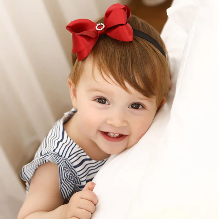 Wholesale custom  baby velvet girl headband set hair accessories