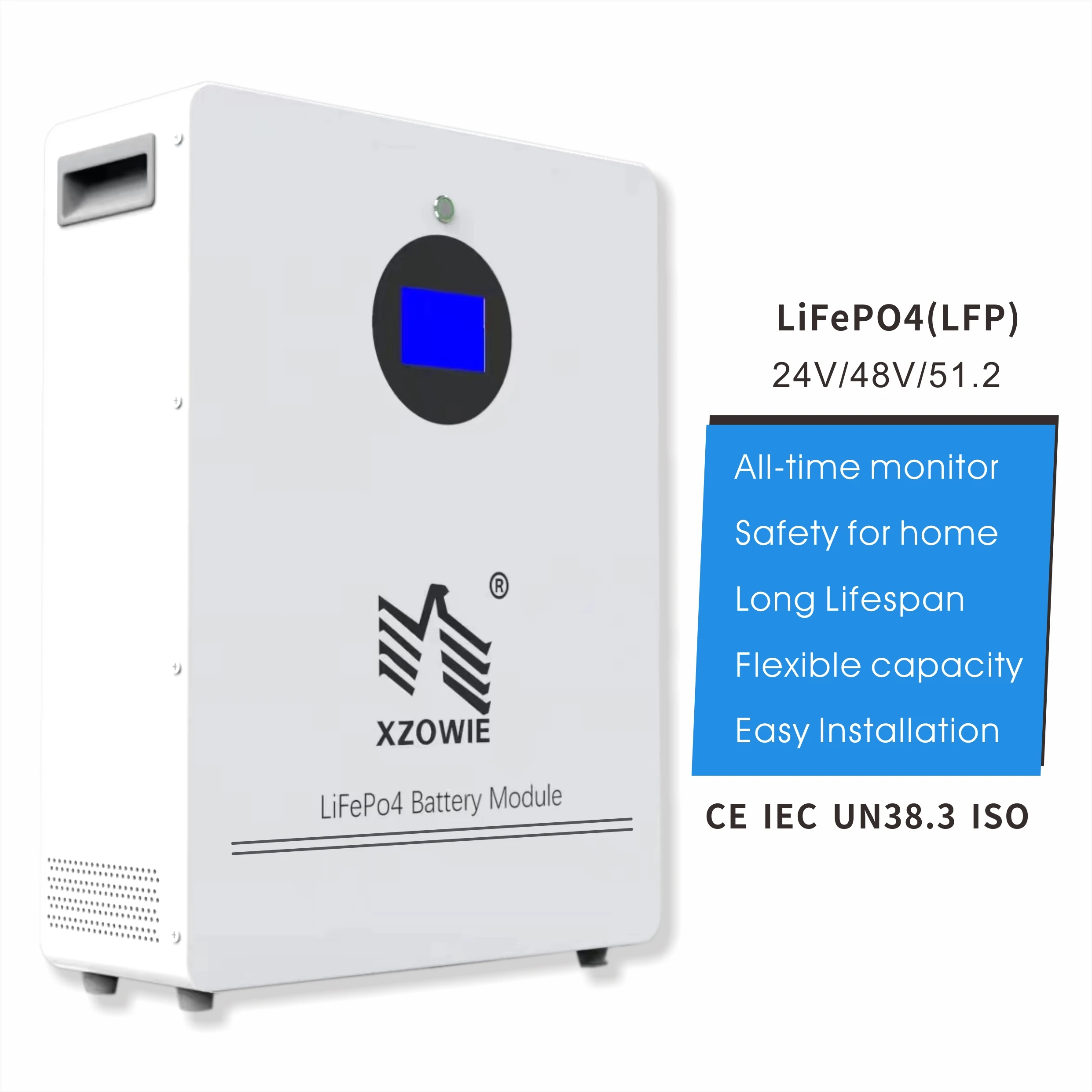 Бытовая батарея для хранения энергии 51 2 В 300ah Bms 48 100ah 200ah Lifepo4 15kwh литиевая с колесами