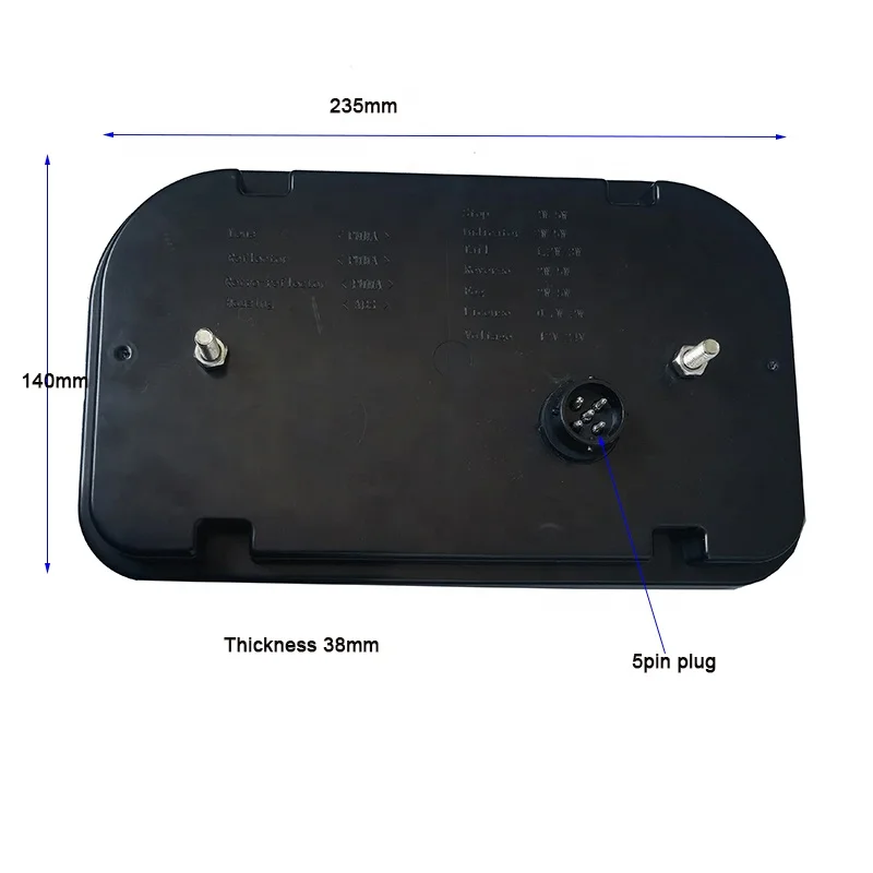 ECE E mark approval waterproof led truck and trailer lights with harnesses and 13 pin plug