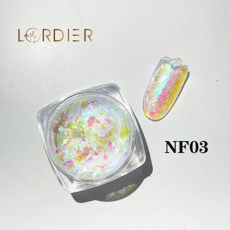 Magic Transparent Chameleon Flake Color Changing Pearl Pigment Powder Nail Chrome Powder