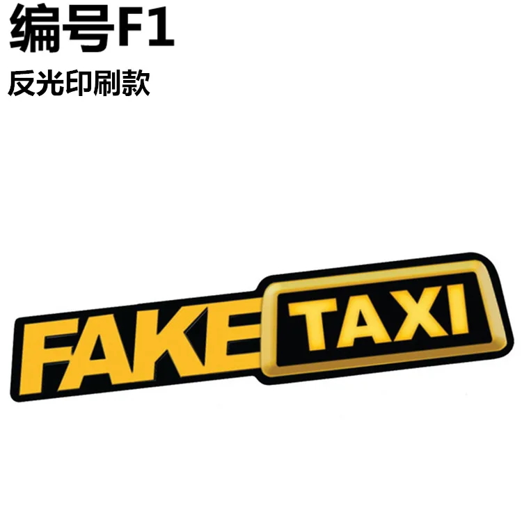 In stock Fakes Taxi Sticker Funny Car Motorcycle JDM Window Sticker Vinyl Decals