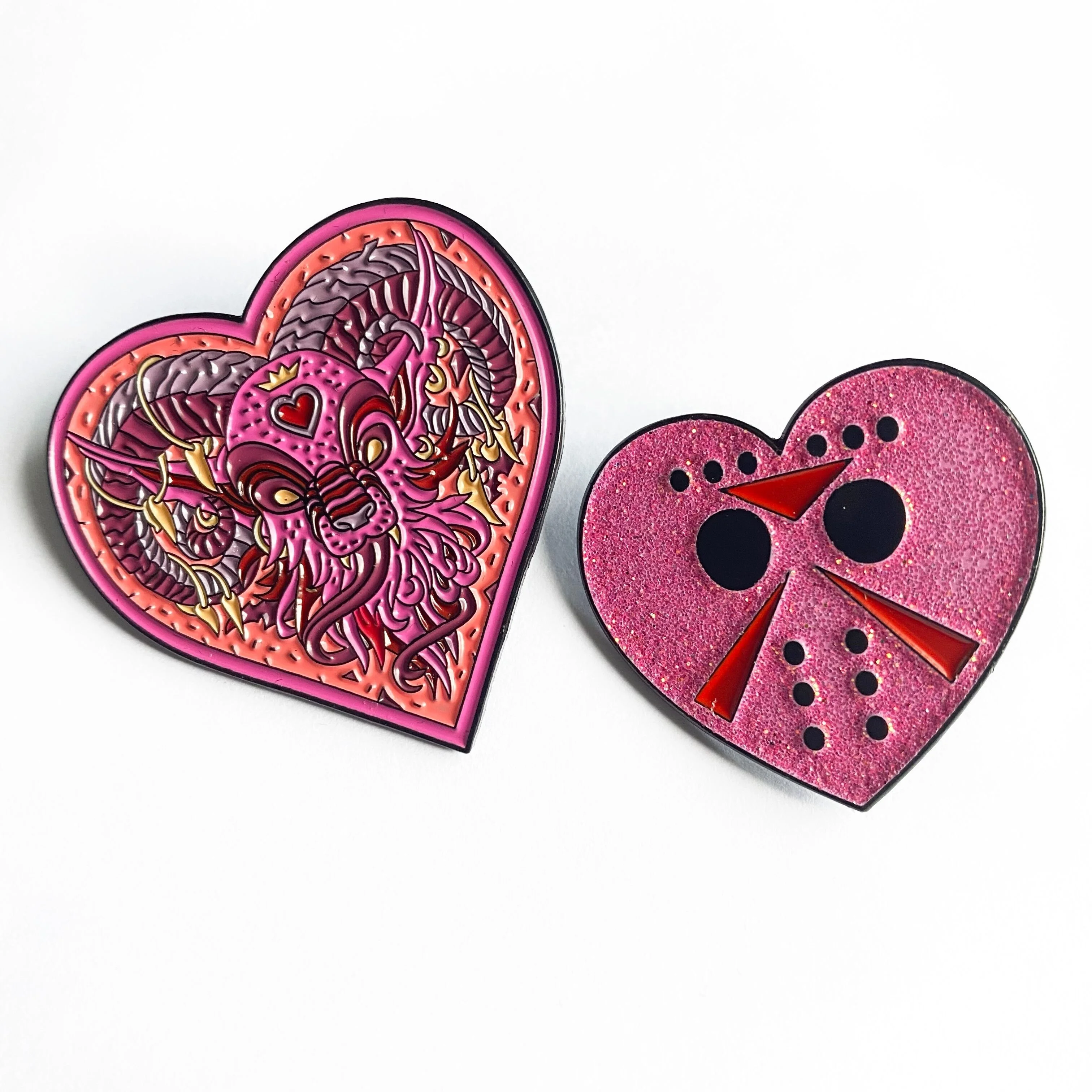 Korean Style Shirt Button Backing Cute Glitter Idol Heart Accessory Safety Pin