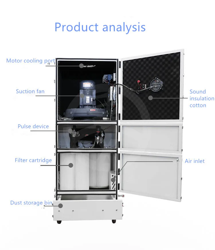 hot selling industrial bag house dust filters electrostatic dust collector High efficiency 2 arms solder fume extractor