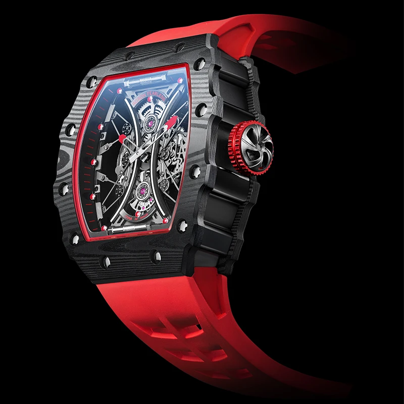 
RM watch high-quaity sapphire glass top quality high end waterproof automatic mens carbon fiber watch 