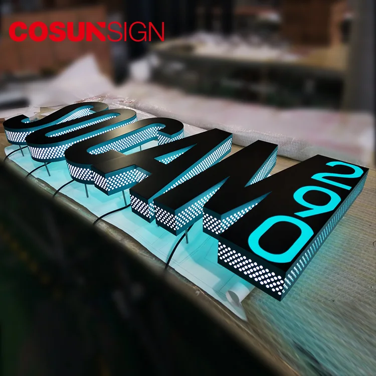 Single color push through led pharmacy cross module signage