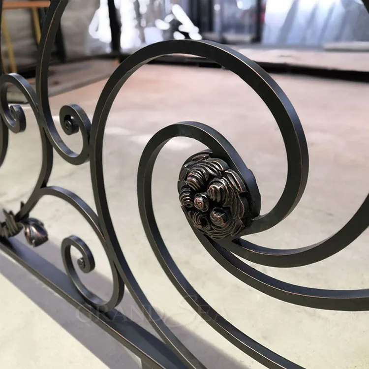 Modern veranda outdoor used wrought iron railing pictures designs