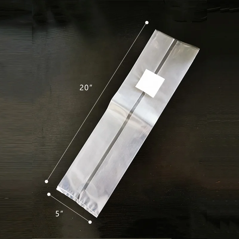 Factory Direct High-Temperature Resistance Mushroom Growing Kit 13x12x50 cm Shiitake PP Clear Grow Bags Custom Filter Patch Bag