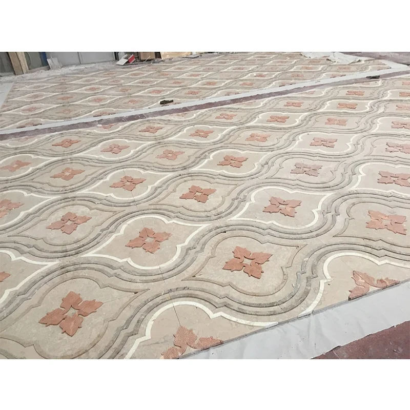 popular natural marble Waterjet Medallion Pattern hotel&villa project design medallion for the royal hotel decoration designs