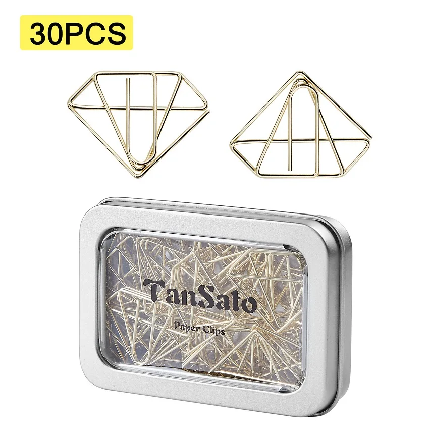 Канцелярские товары школьники милые алмазные формы бумажные зажимы