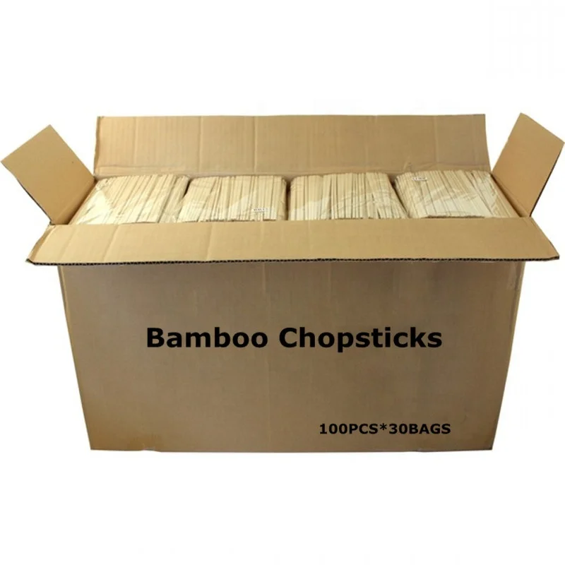 Natural Bulk Bamboo Long Chopsticks Disposable Round Stick