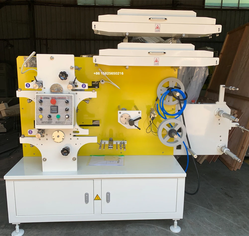 3 Colors Polyester/ Polyamide Label Flexo Printing Machine JR-1221 Flexographic Polyester Satin Ribbon Printing Machine Price