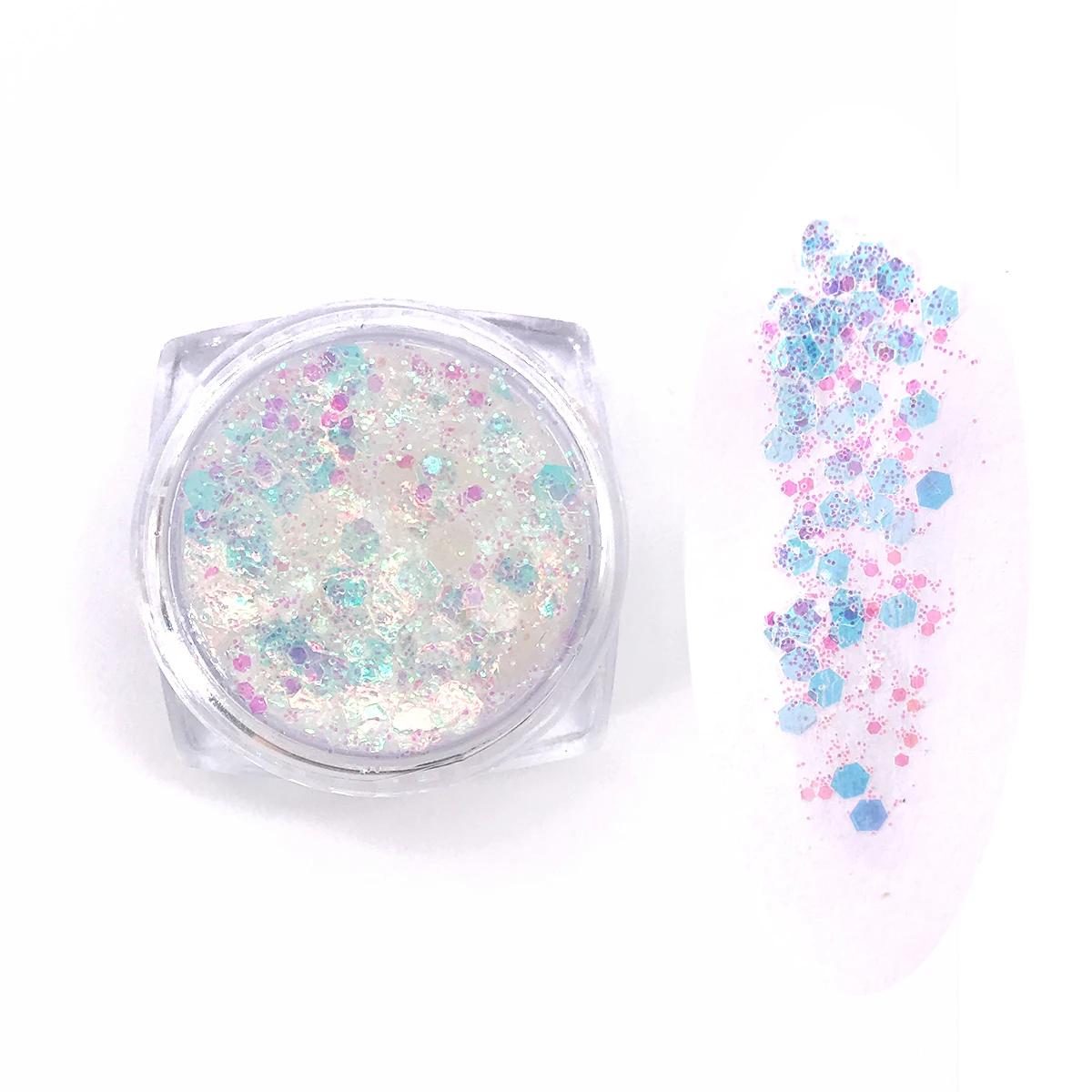 Body Face Glitter Gel 8 Colors Chunky Glitter for Nails Cosmetic Eyeshadow Loose Glow Glitter for Halloween Festival