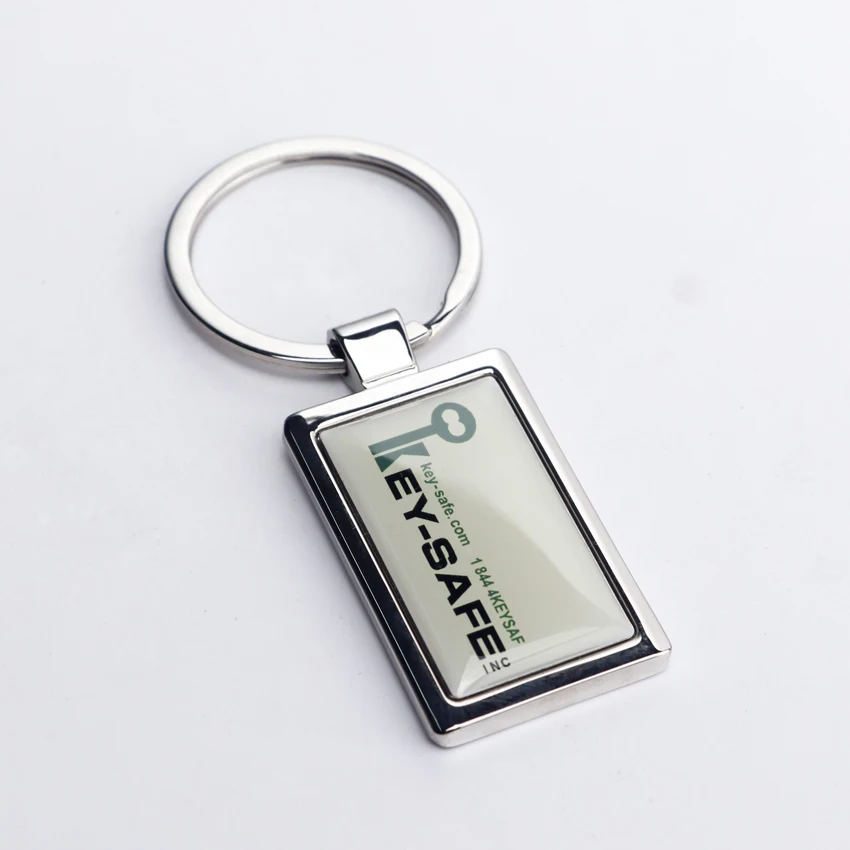 Make Your Own Logo Epoxy Dome Metal 3D KeyChain Parts Wholesale Metal Souvenir Custom Keychain Manufacturers In China