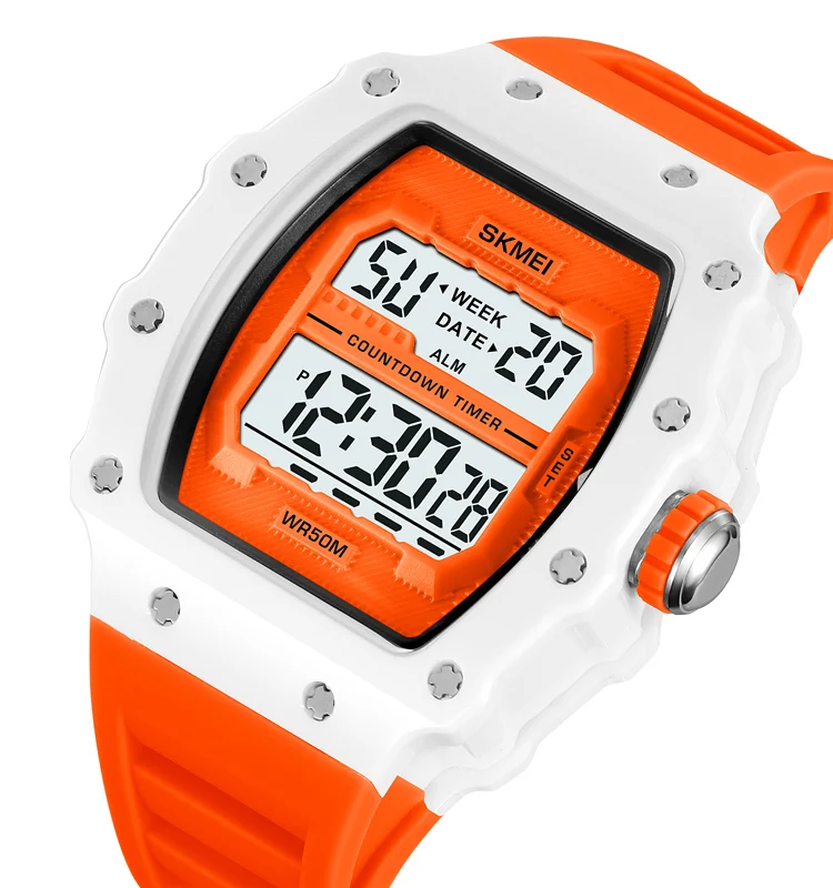 SKMEI #2296 custom logo watch trendy high quality 50M waterproof trendy sports digital watch
