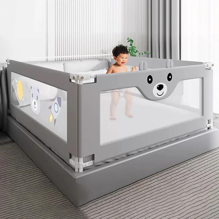 Factory Direct Sales Kids Bed Safety Guards with adjustable lifting rod - Adjust Safety Bed Rail for baby customizable