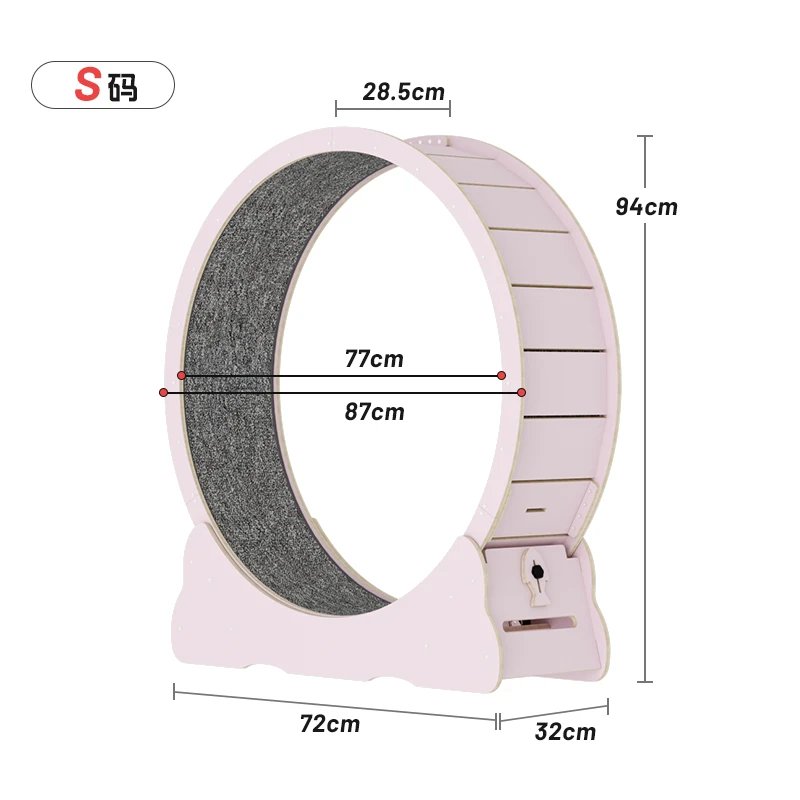 OEM ODM Cat Wheel  Wooden Cat Treadmill Running Wheel Silent Anti-depression Cat Exercise Wheel Toy (S/M/L/XL)