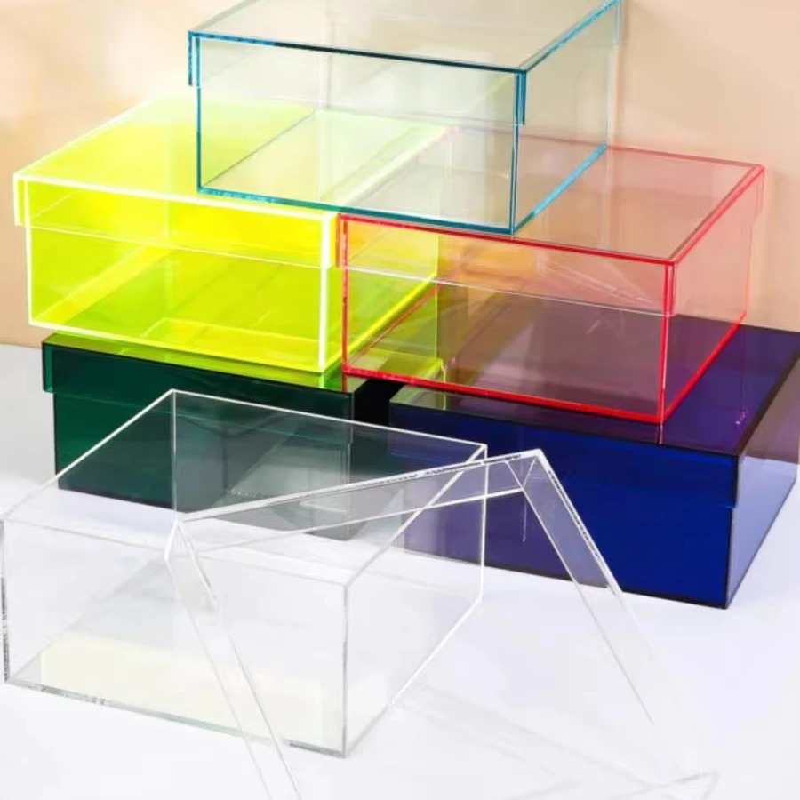 High Quality Acrylic Storage Box Square Acrylic Box With Lid Acrylic Gift Box  Custom Display Cube