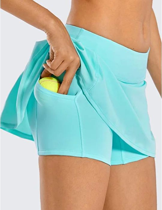 Оптовая продажа, легкая спортивная короткая юбка с высокой талией, спортивные женские теннисные юбки большого размера, женская спортивная одежда