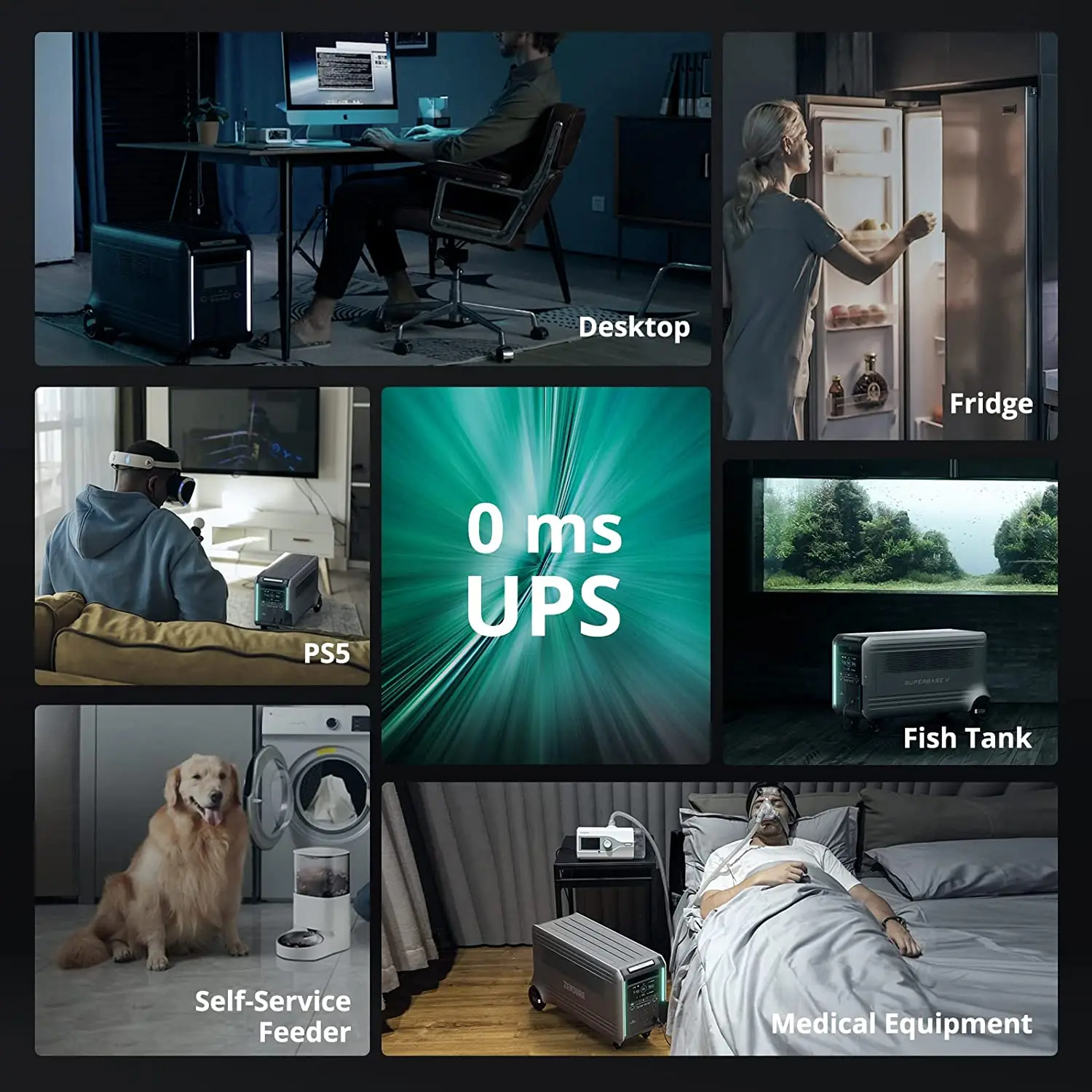 3800W portable power station 4.6kWh 16 Output Ports  LiFePo4 Battery Solar Generator  for Outdoors RV UPS Home