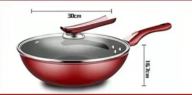  Dropshipping 3 Sets Non-stick Wok Pan Frying Soup Induction Cooker Gas