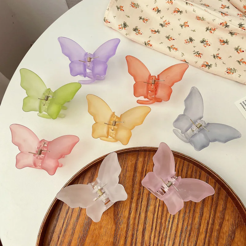 Korean Hot Selling Butterfly Hair Clip Simple Hair Claws Small Clip Shark Clips for Girl