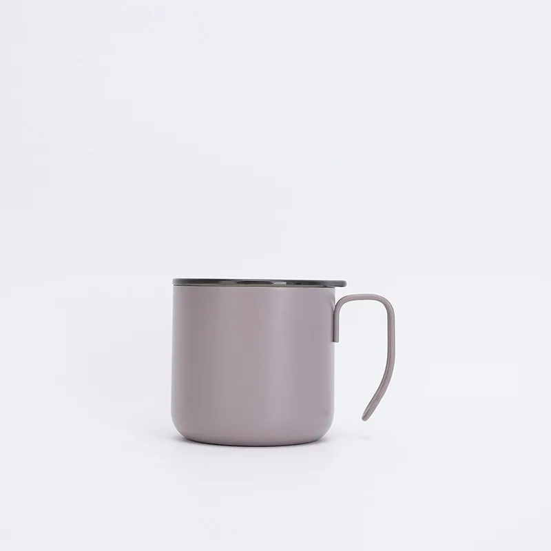 Eco-friendly Double Wall Vacuum Cups Stainless Steel Coffee Travel Mug With Handle Grip
