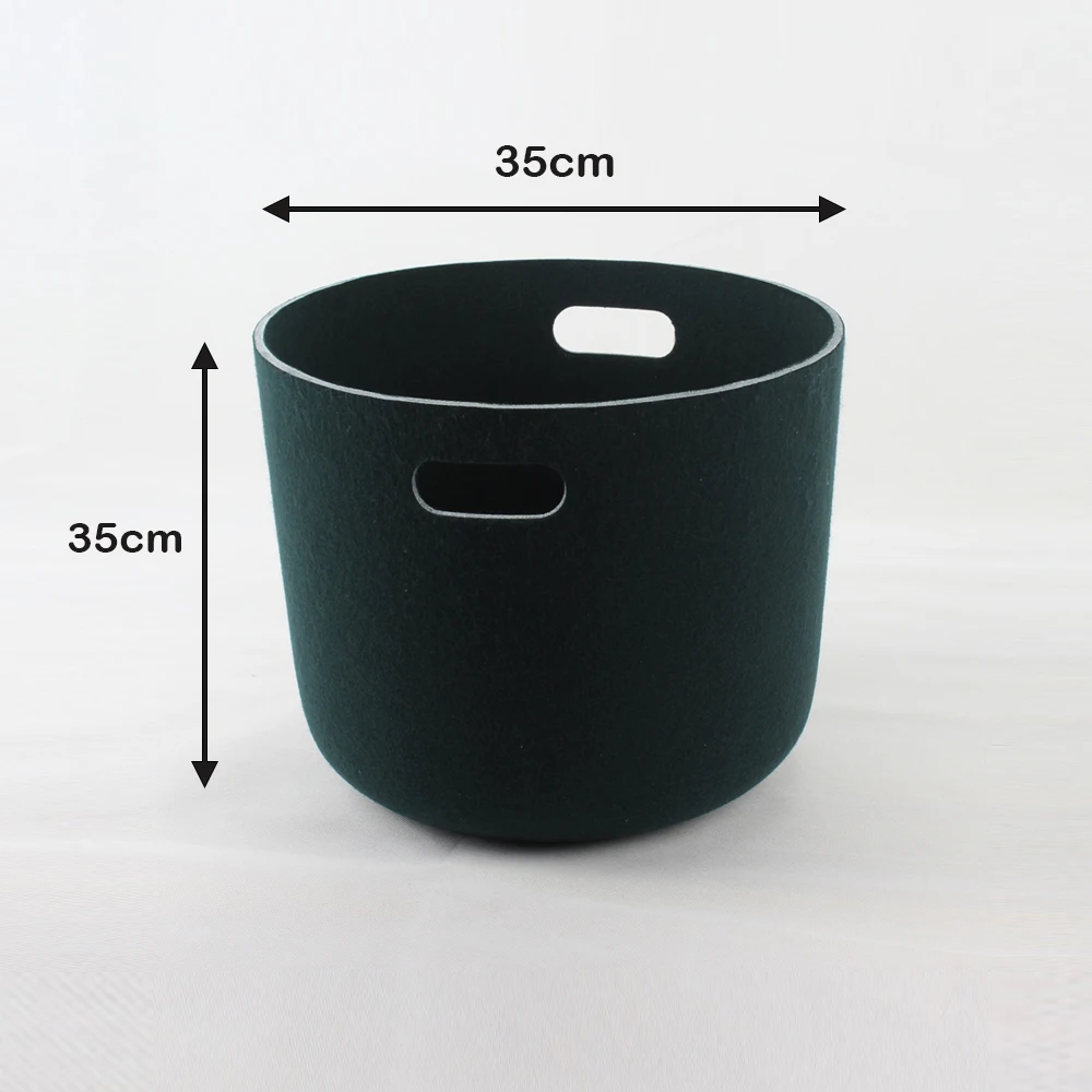 Industry Golden Supplier Heavy Duty Plastic Storage Box Felt Clothes Storage Bucket Laundry Basket Felt Firewood Basket