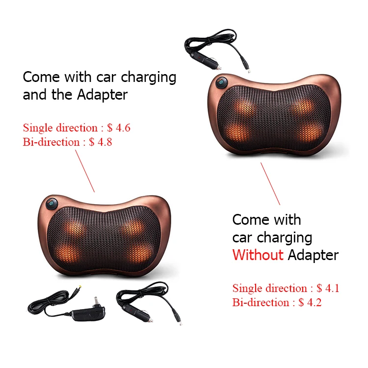2021 Hot selling Car and Home Electric Rolling Kneading Shiatsu Full Body Neck Massage Pillow with Heat car massage neck pillow