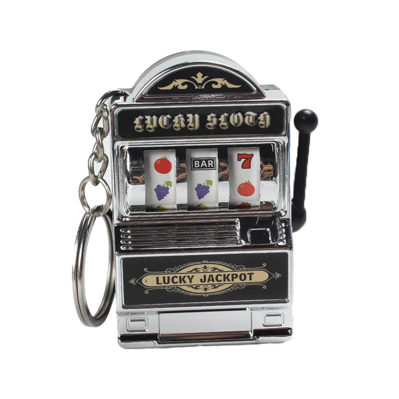 Miniature Game Machine Keychain Lucky Jackpot Toy for Educational Entertainment
