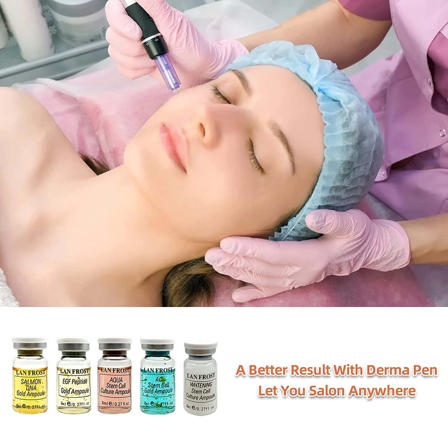 8ml Korean BB Cream skin Glow Lanfrost Dermawhite Ampoule Brightening Serum Whitening Acne Anti-Aging BB Foundation Cream EGF