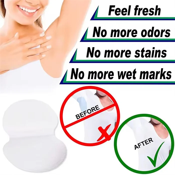 Hot Sale Adhesive Disposable Sweat Pad Armpit Antiperspirant Deodorant Underarm Sweat Patch Unisex Sweat-absorbent pad Stickers