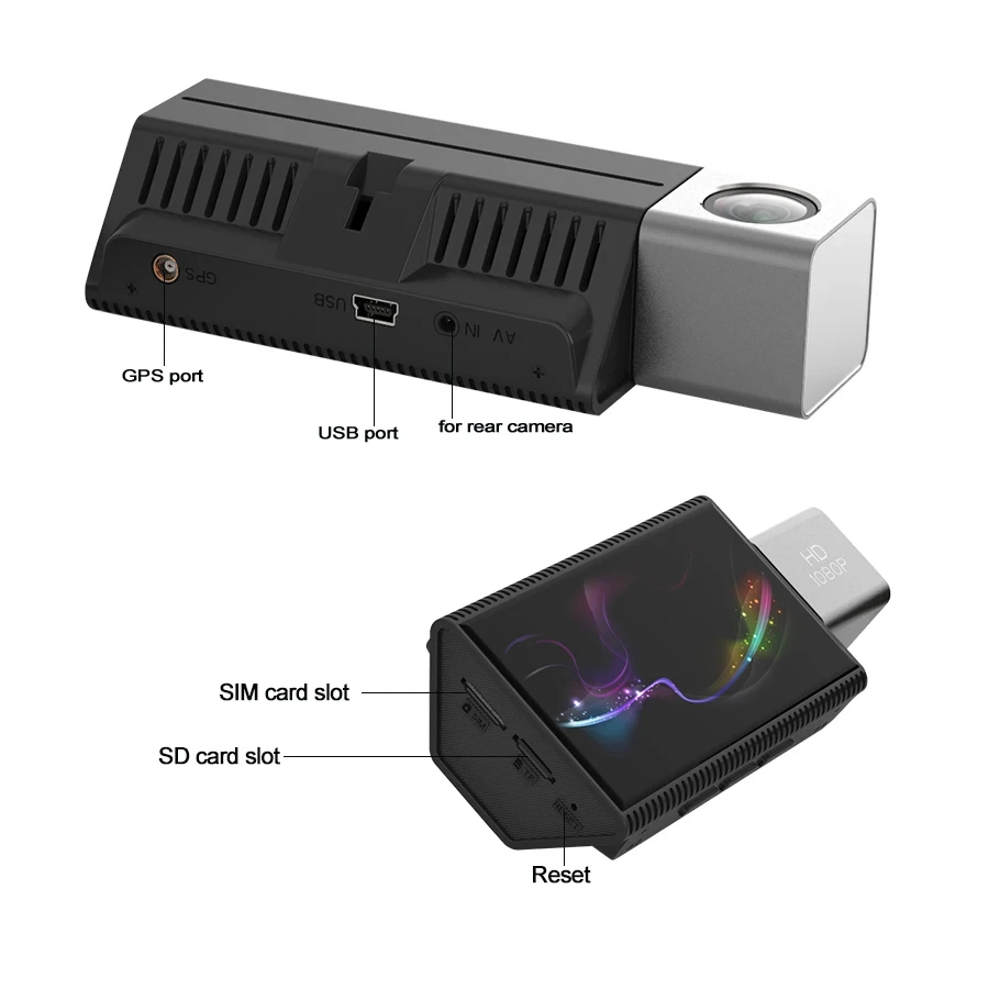 K11 Car DVR Dual Lens Dash Camera with 3-inch Touch Screen 1080p Resolution WIFI GPS Logger Supports 128G SD Card