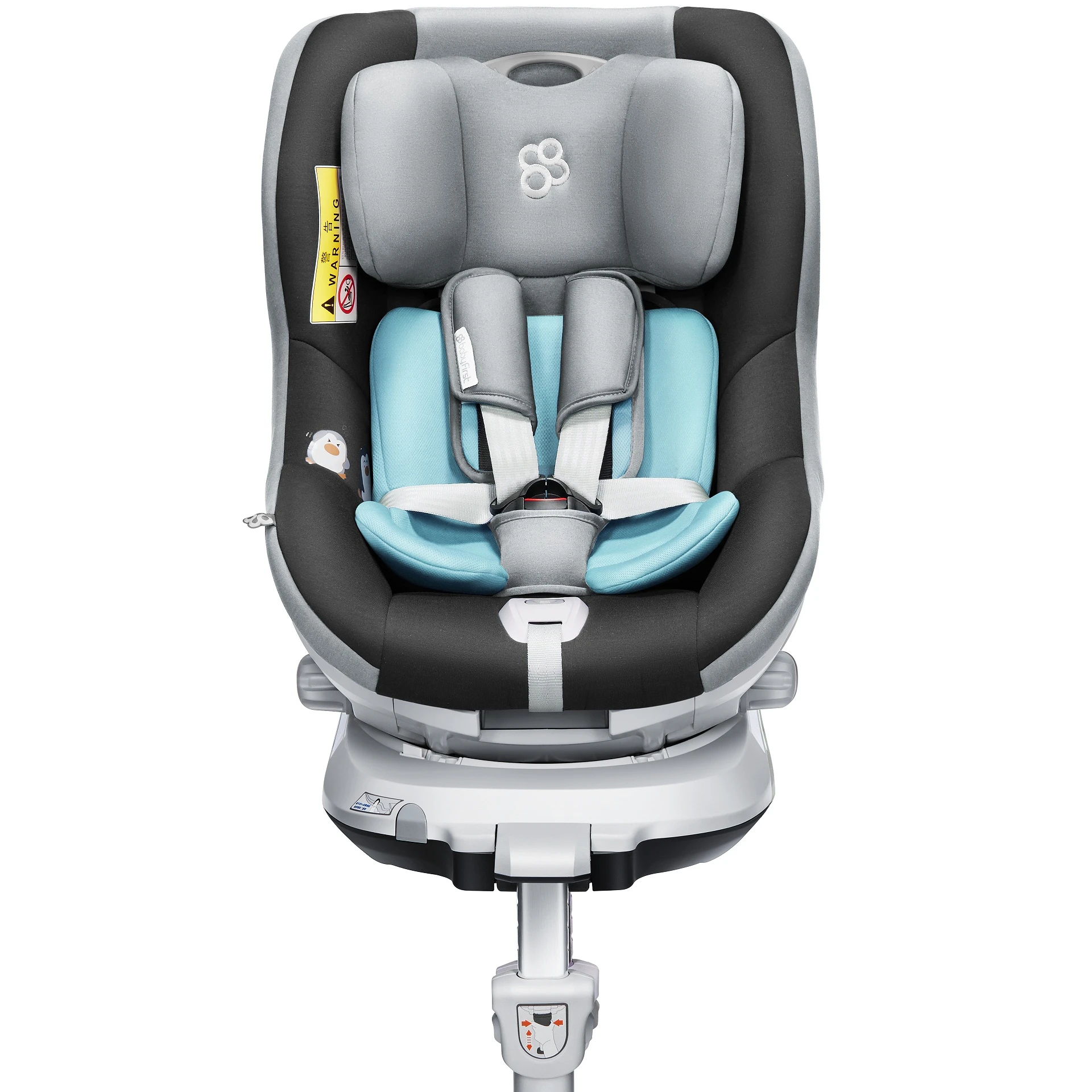 Kinderautositz R101A GREY GROUP 0+I WITH ISOFIX&SUPPORT LEG ECE R44