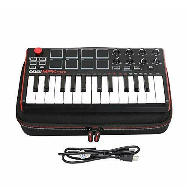 OEM&ODM factory custom portable dustproof electronic equipment protection eva case for akai mpk mini keyboard travel bag