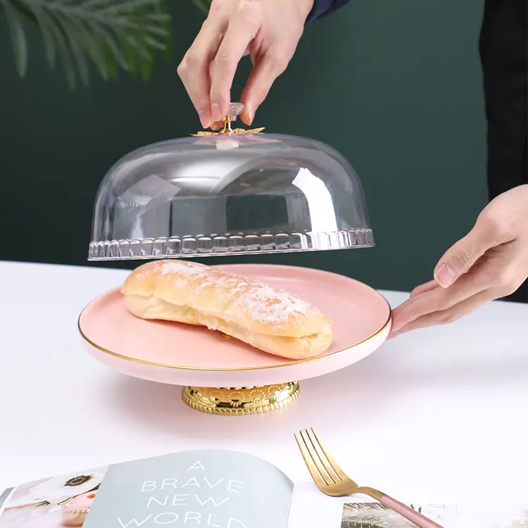 Modern Style Cake Tray Party Decoration Round Plate 2-layer Fruit Tray Wedding Service Platter Candy Plate