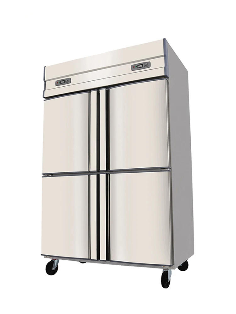 Refrigerated double temperature fresh keeping kitchen four door freezer vertical large capacity six door freezer