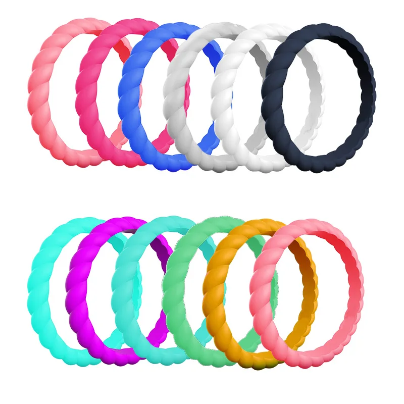 Recommend Shine Silicone Full Finger Rings Baby Personalized Silicone Wedding Rings Silicon Wedding Band Ring