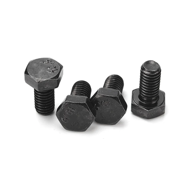 DIN 933 Alloy Steel 10.9 RoHS Black Zinc Full Thread Hexagonal Hexagon Head Bolts Screws