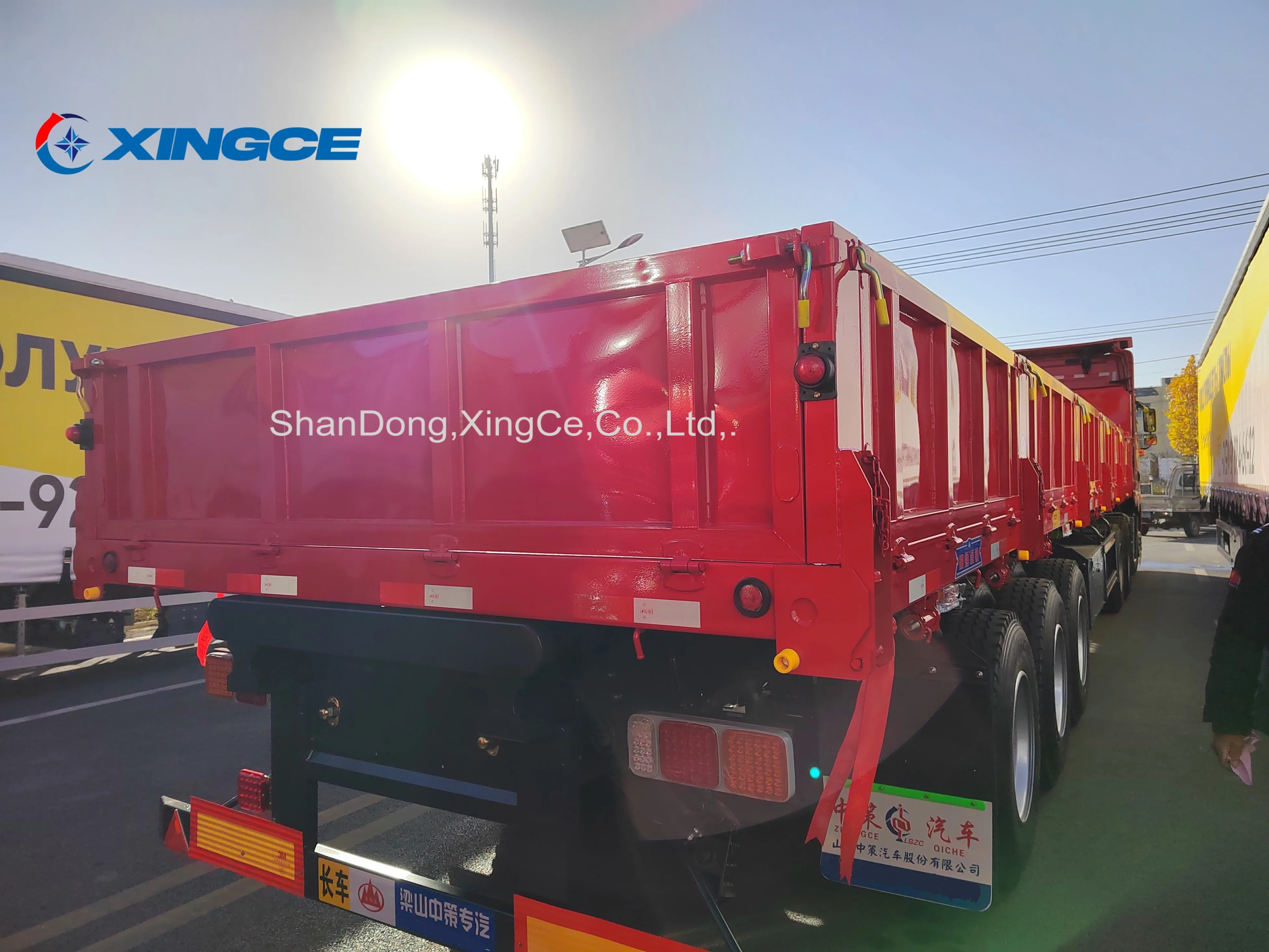 Brand NEW Hydraulic Side Dump trailer 3 Axles  Tipper Semi Truck Dumper Trailer For Sale