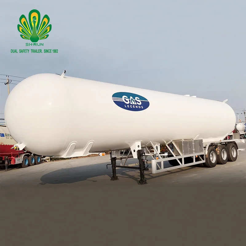50 tons Liquid ammonia iso-butane butadiene dimethyl ether carbon disulfide transport LPG tanker semi trailer