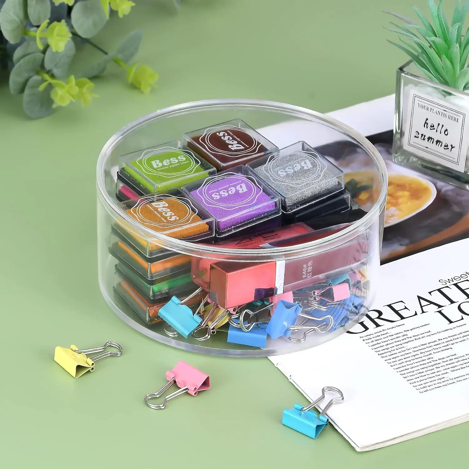 Custom Round Acrylic Case Round Acrylic Storage Container with Lid for Candy Pill Nails Beads and Tiny Jewelry