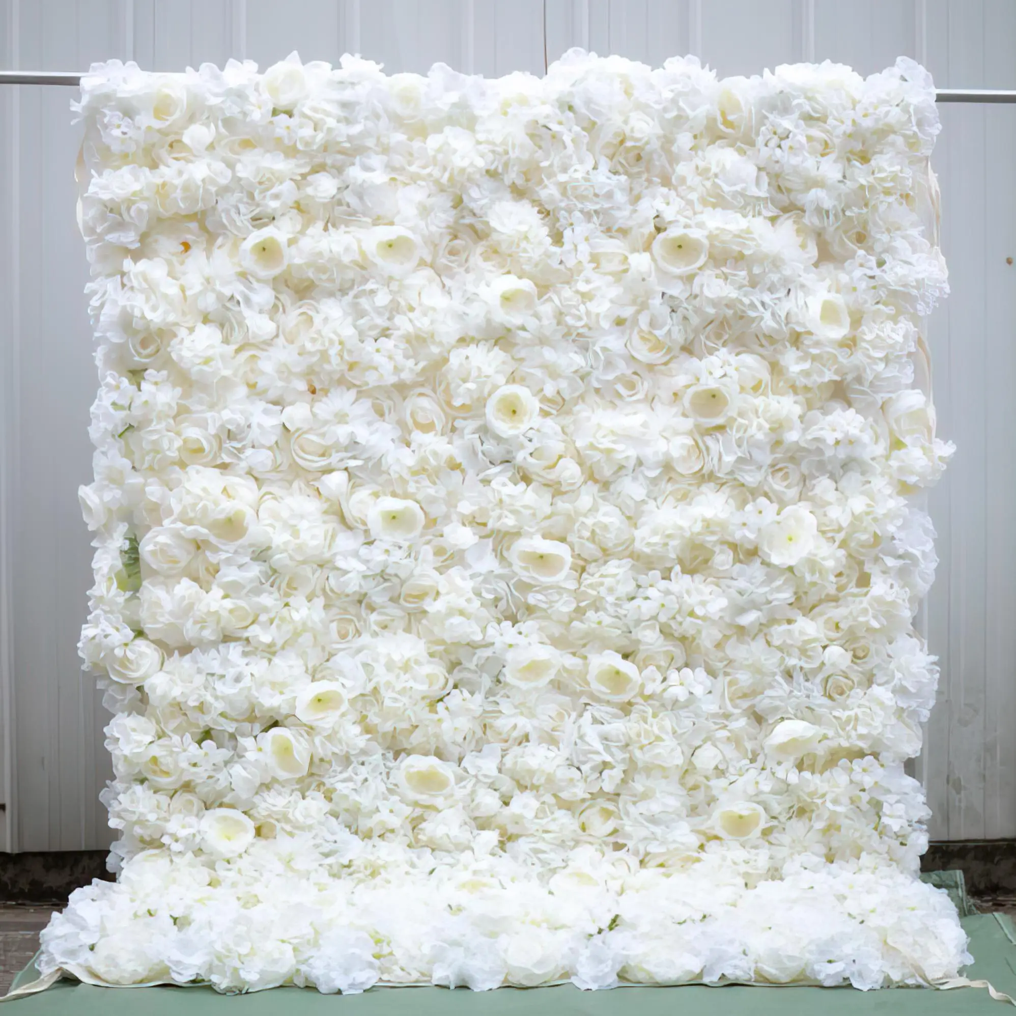 White Flower Wall Rose Flower Wall Panel for Wedding Decor Party Backdrop Flower Wall