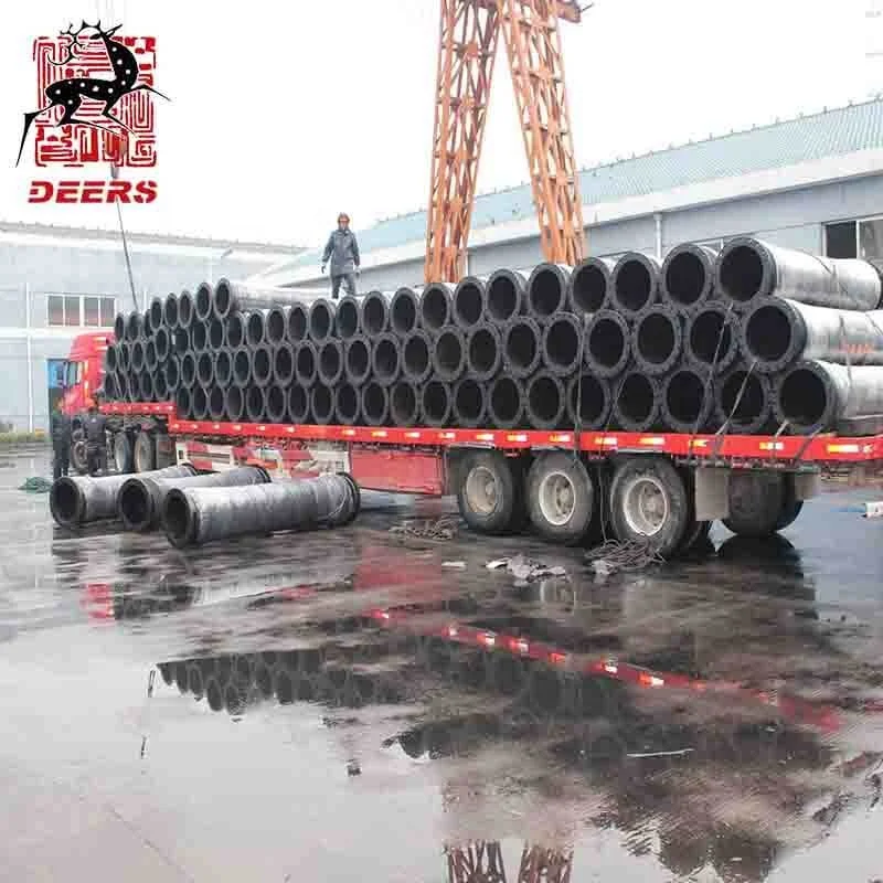 Durable dia 250mm dredging discharge hose with flange connector
