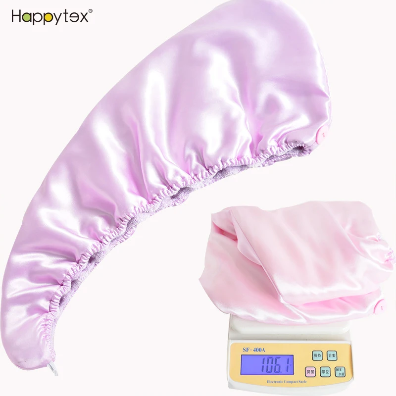 OEM/ODM Double Layers Hair Wraps Silk Satin Microfiber Fleece Quick Dry Hair Wrap Towel For Women Lady Home And Spa