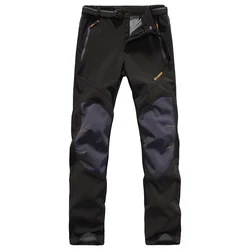 Flygaga Outdoor Four Side Elastic Compound Pile Soft Shell Camping Pants Combat Hiking Trousers for Men Harem Pants Casual S-XXL