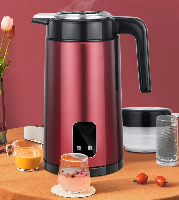 Stainless Steel Electric Kettle Double Anti-Ironing Kettle Electric Water Kettle LED Indicator Electric Bottle Heaters