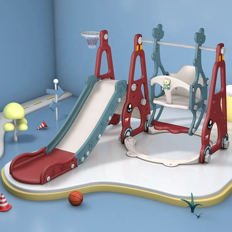 Wholesale Freestanding Indoor Playground Baby Slide Toys Foldable Baby Plastic Sliding Toys
