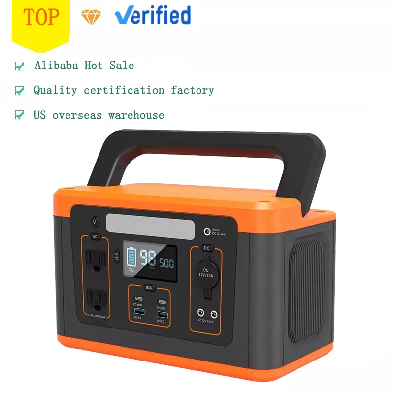 US Overseas Warehouse Solar Generator 500 Watt Outdoor Portable Generator Camping Battery Solar Power Station
