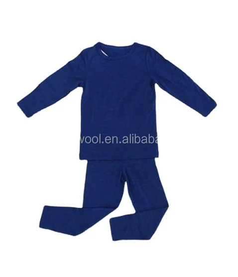 Solarwool High Quality soft knitted Fabric Color Fashion Design 100% Merino Wool Child Boys Thermal Underwear